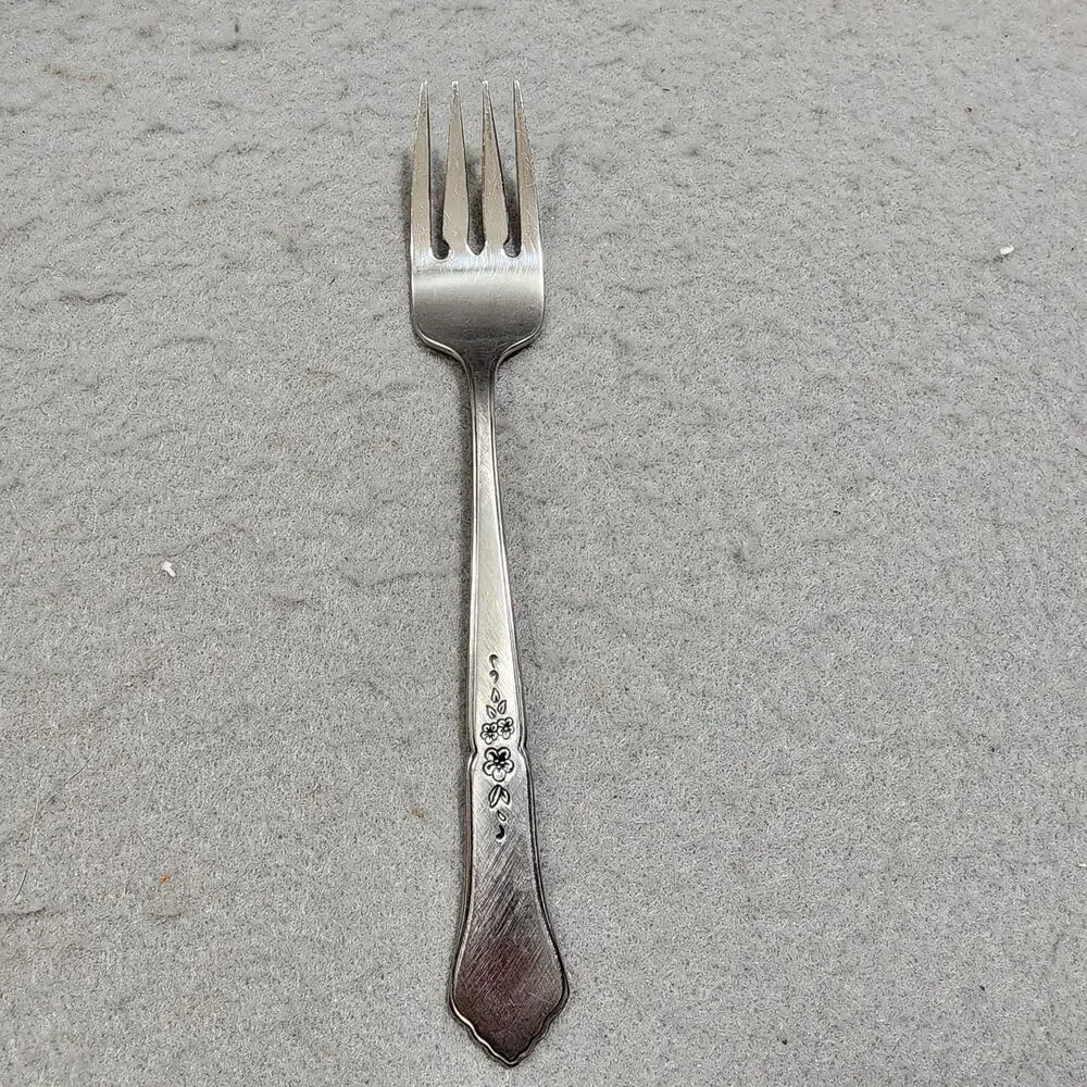 Oneida ASHMORE Floral Salad Fork Burnished Handle Stainless Flatware Replacement